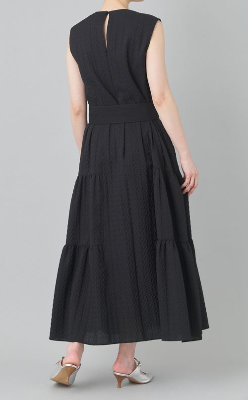 ジャガードサイドギャザーワンピース