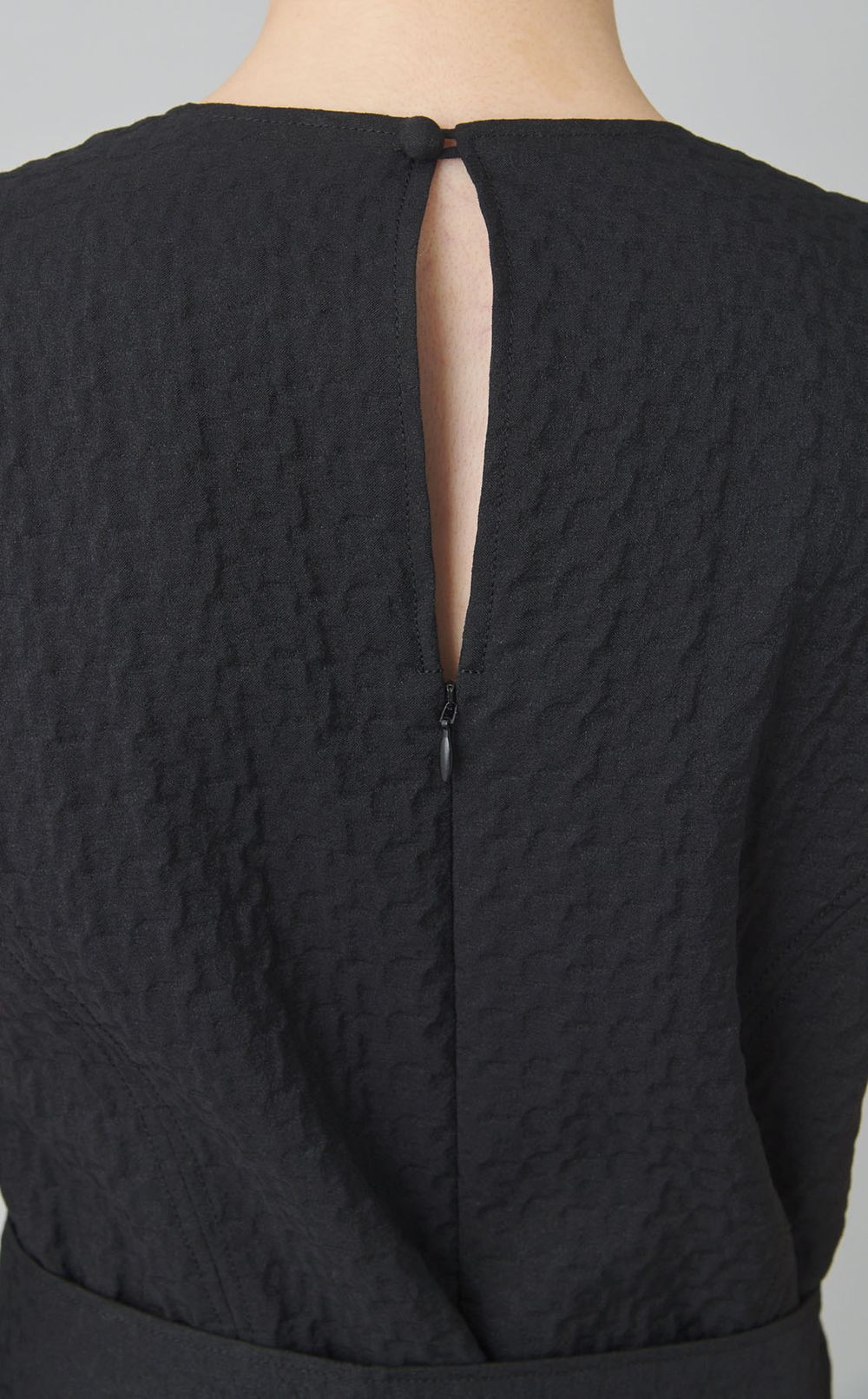 ジャガードサイドギャザーワンピース