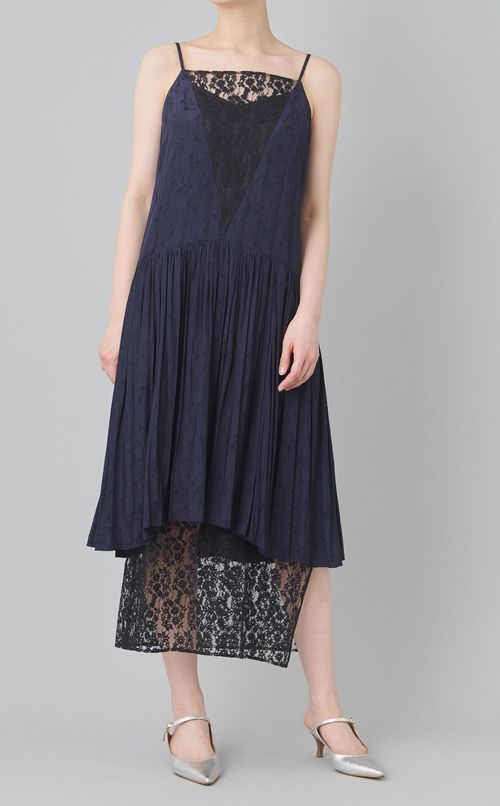 フラワージャガードキャミソールドレス