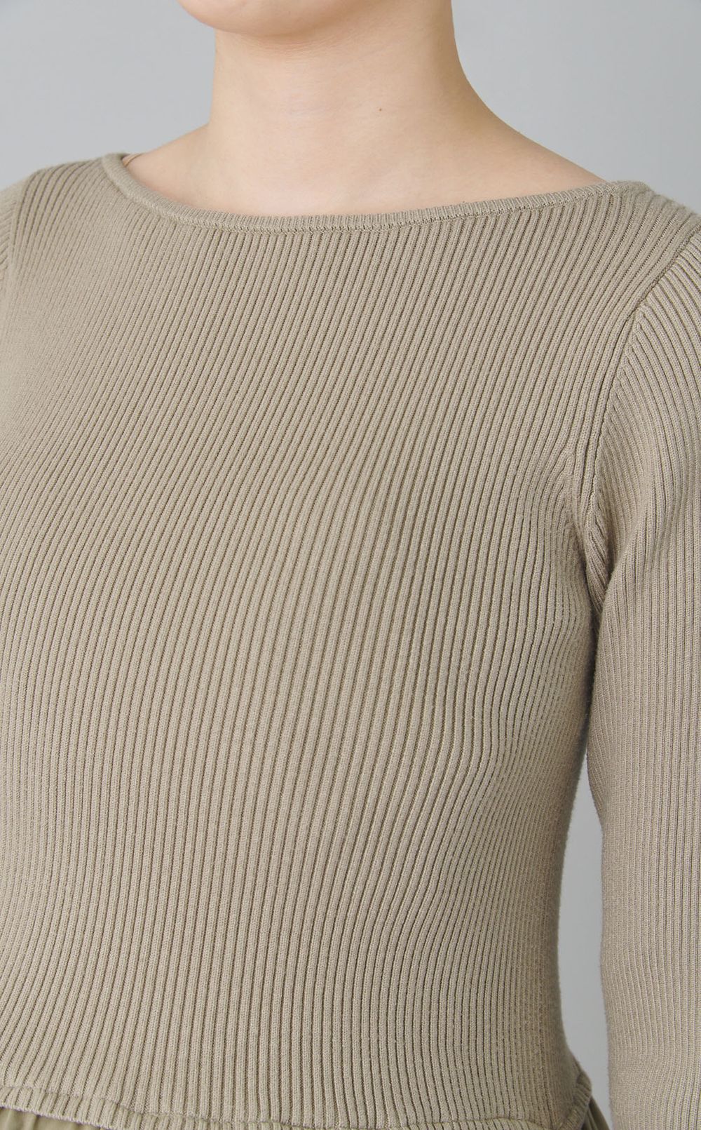 パールスリーブフレアワンピース