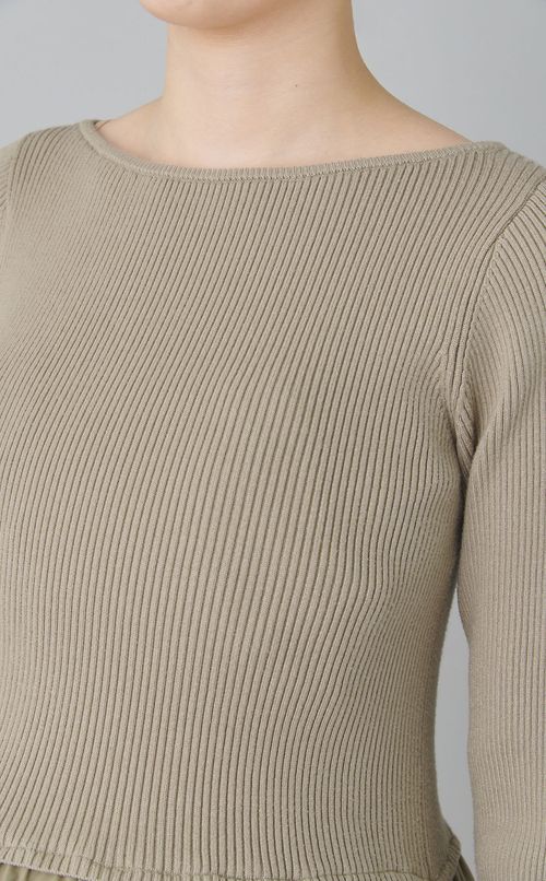 パールスリーブフレアワンピース