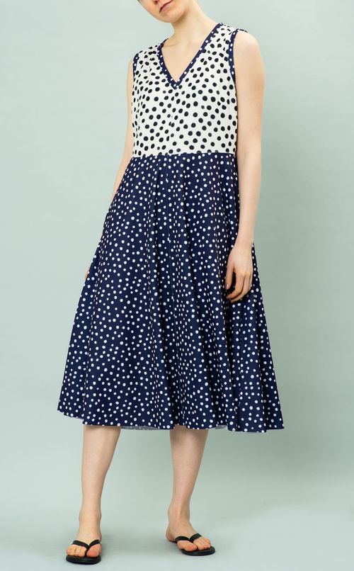 ドットプリント切替ワンピース
