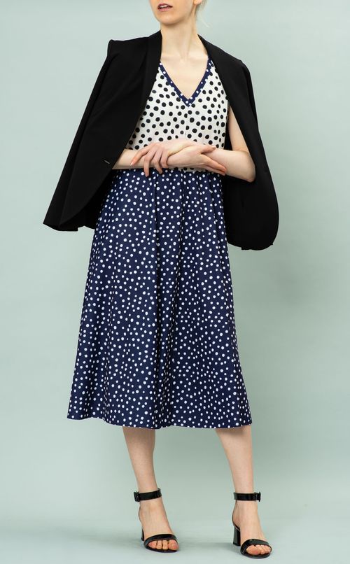 ドットプリント切替ワンピース
