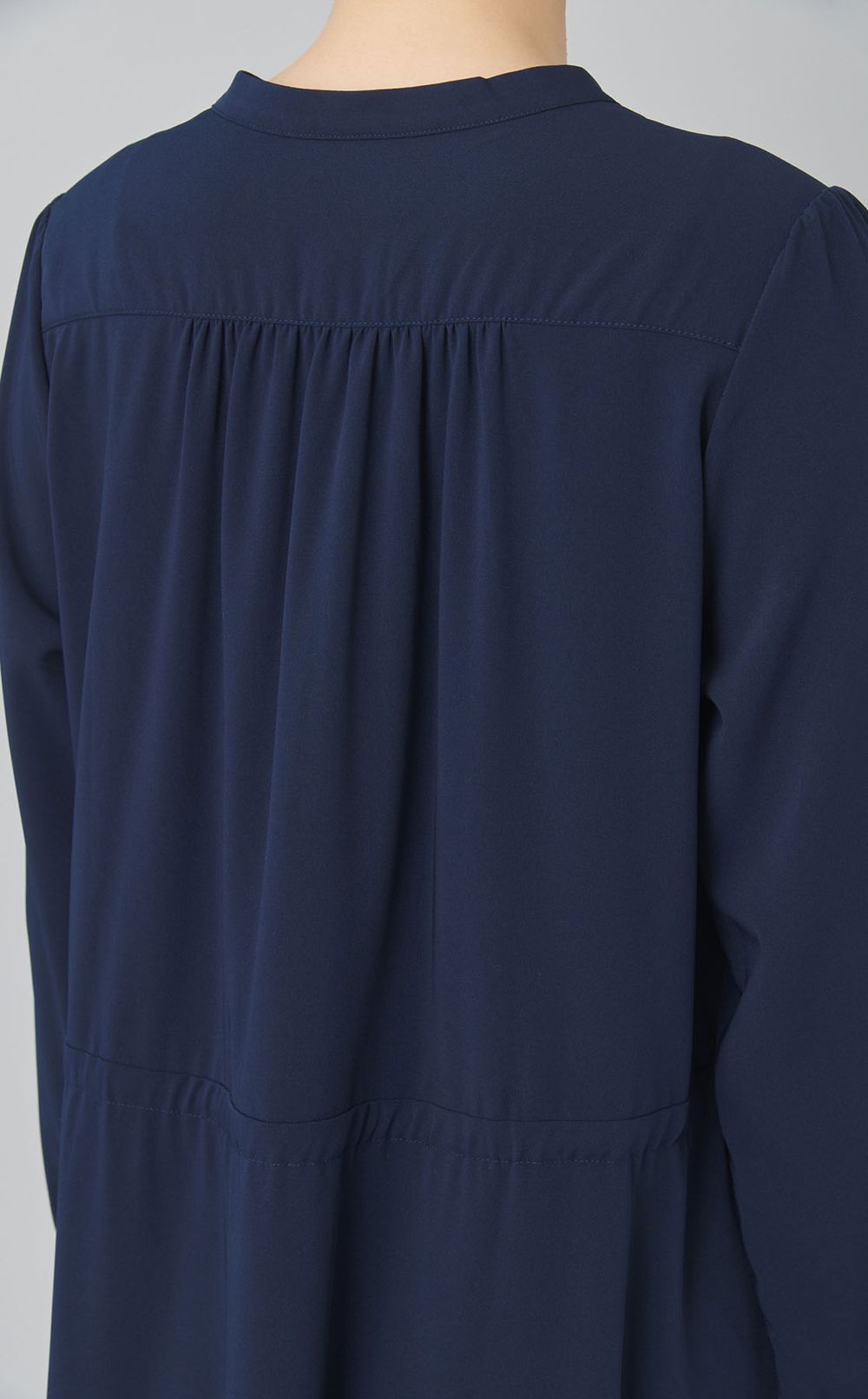 ギャザーシャツワンピース