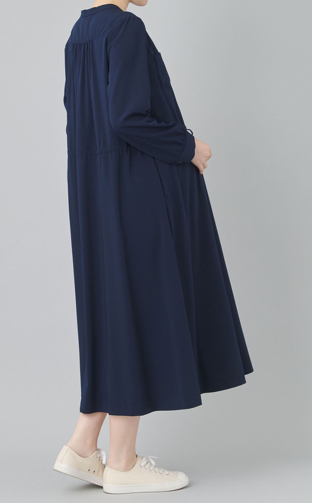 ギャザーシャツワンピース