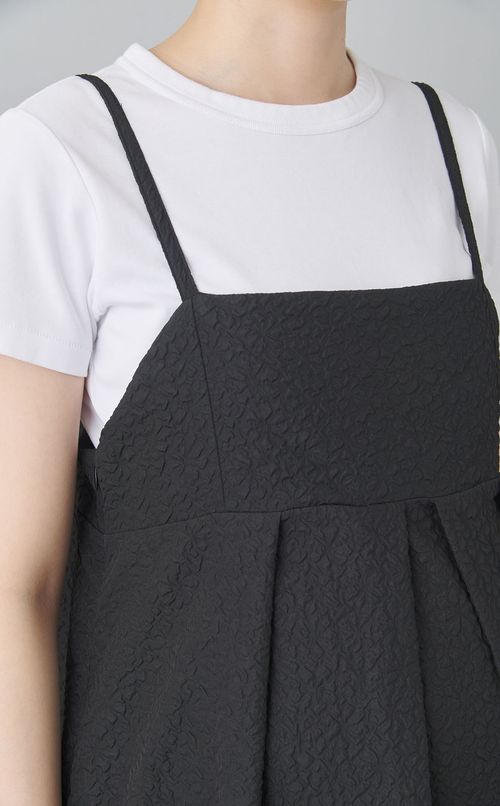 ふくれジャガードキャミワンピース