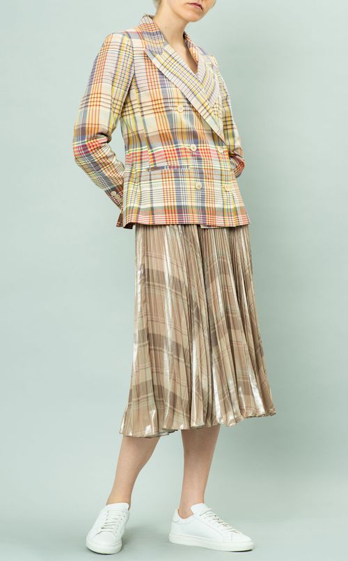 マドラスチェックダブルジャケット