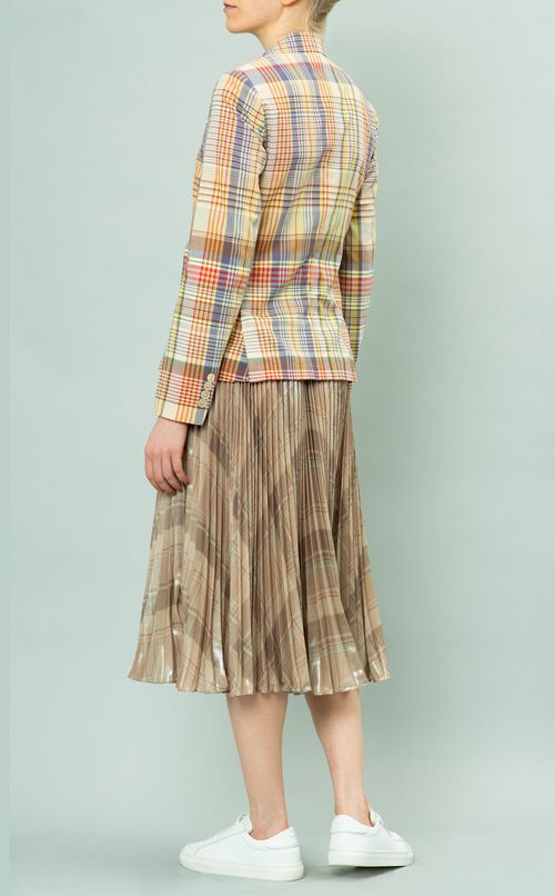 マドラスチェックダブルジャケット