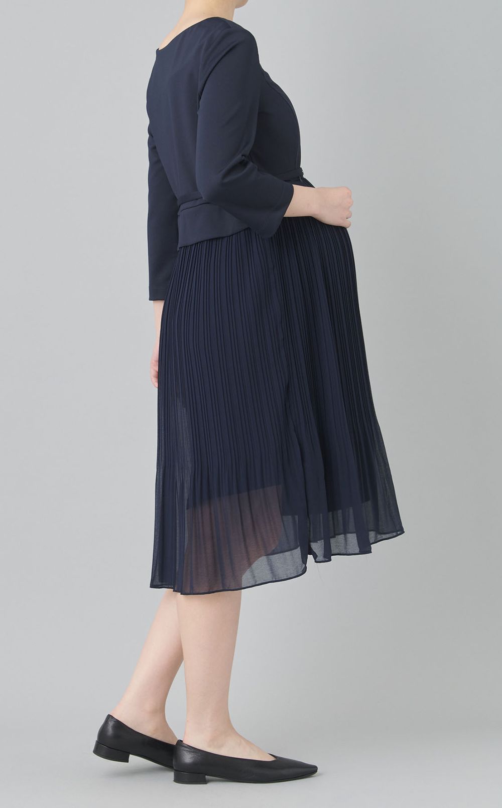 Sophian切替プリーツスカートワンピース