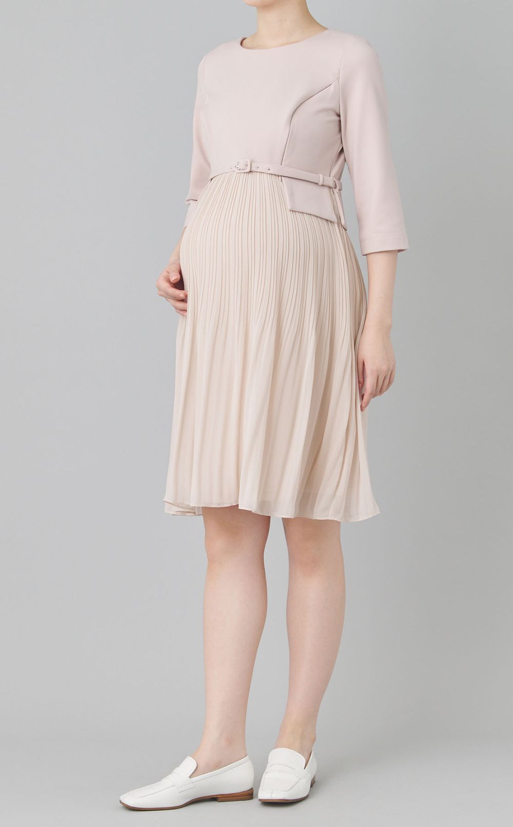 Sophian切替プリーツスカートワンピース