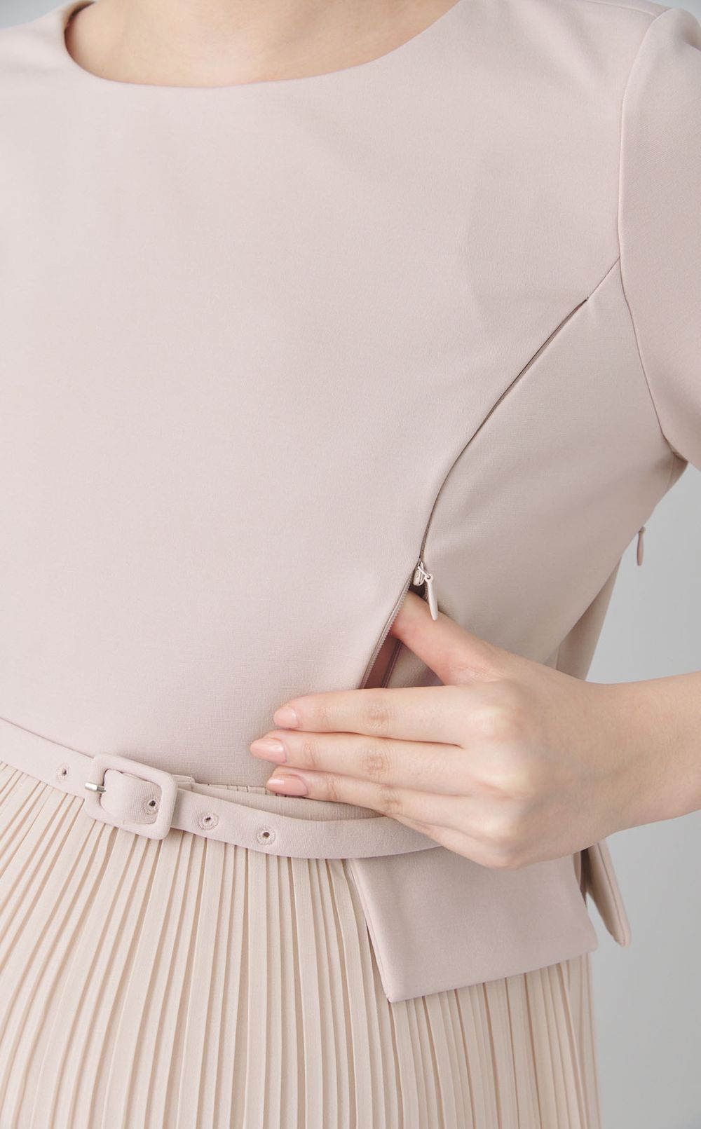 Sophian切替プリーツスカートワンピース