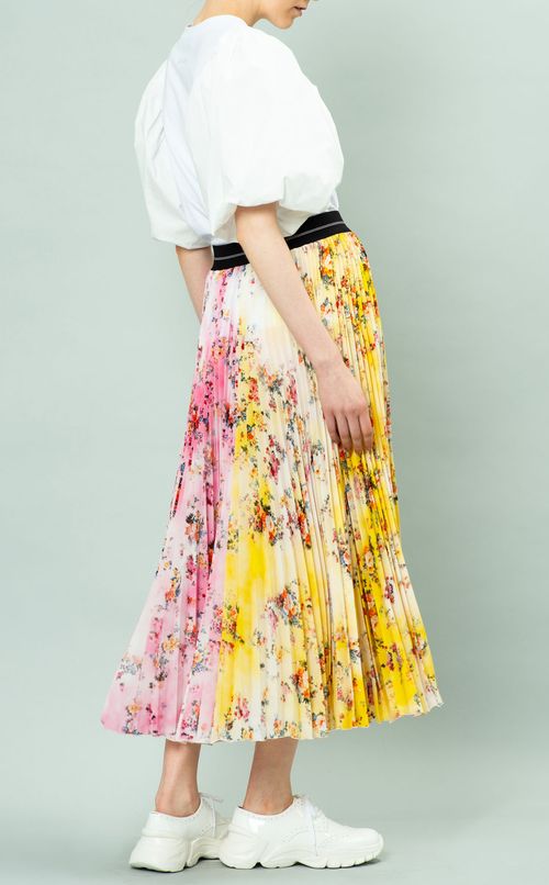 フラワープリントプリーツスカート