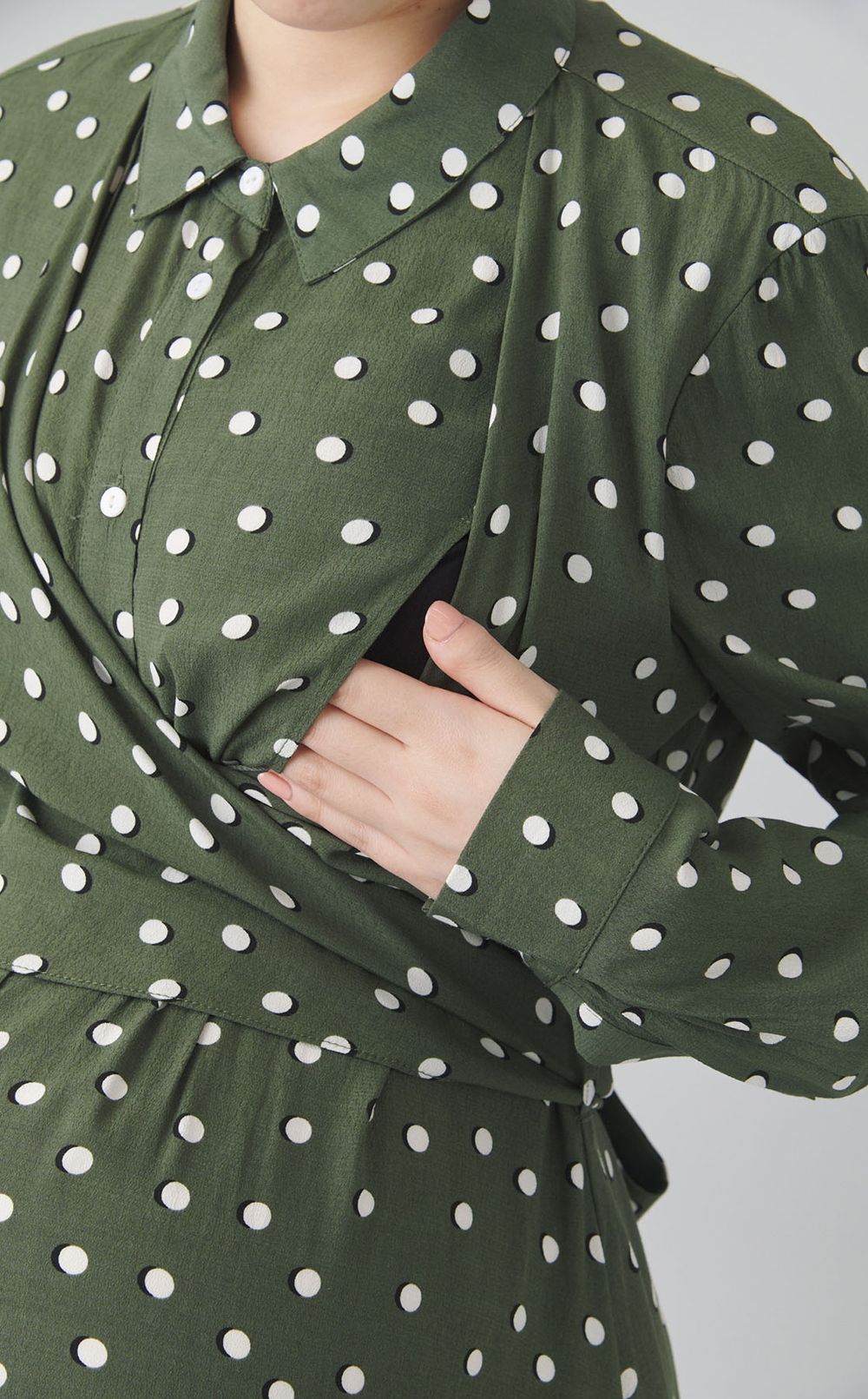 BLESSドットプリントシャツワンピース