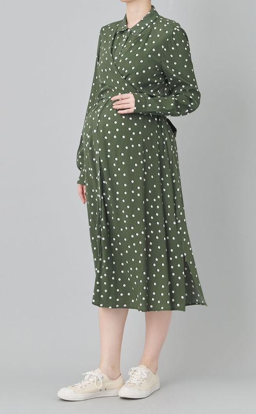 BLESSドットプリントシャツワンピース