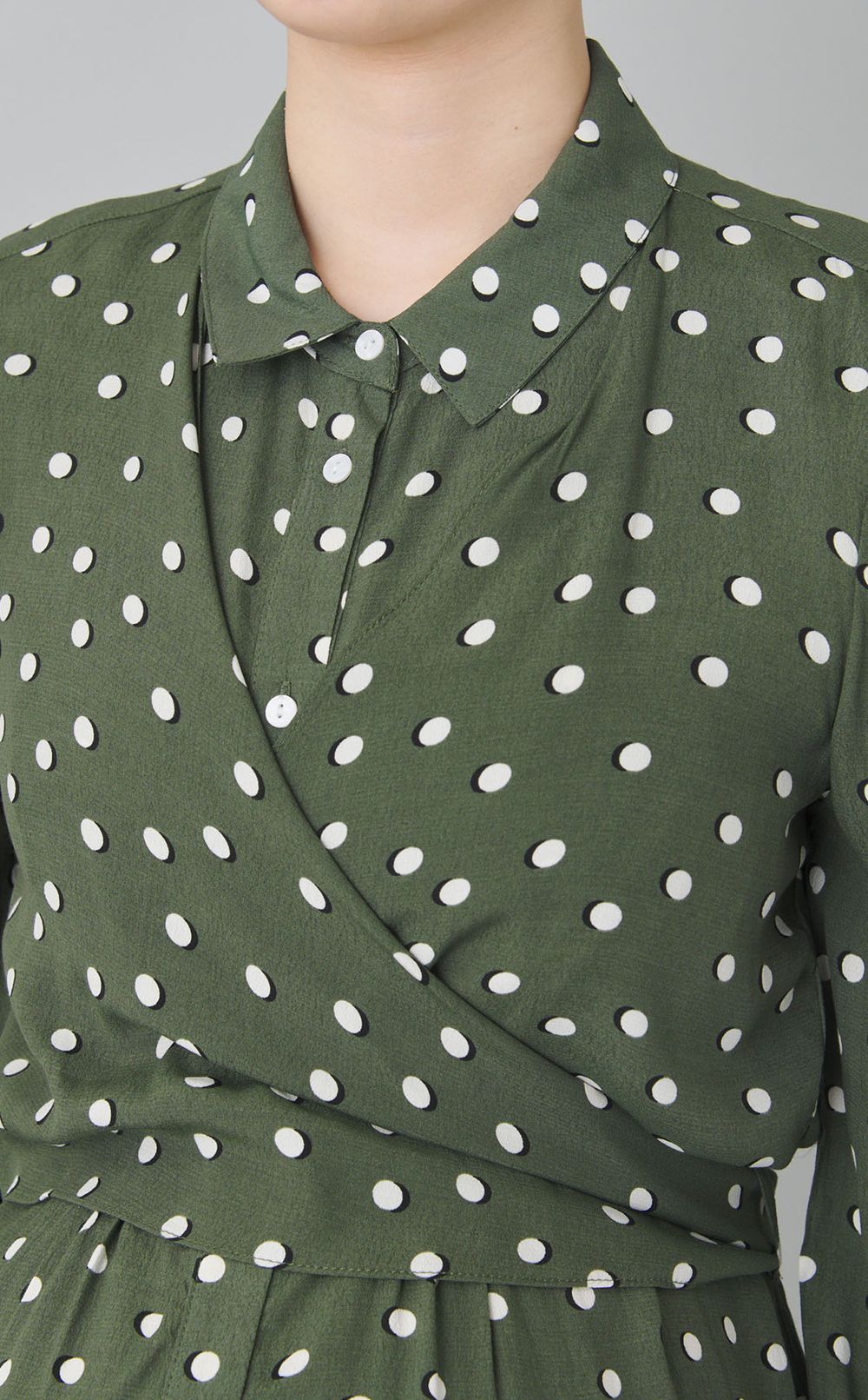 BLESSドットプリントシャツワンピース