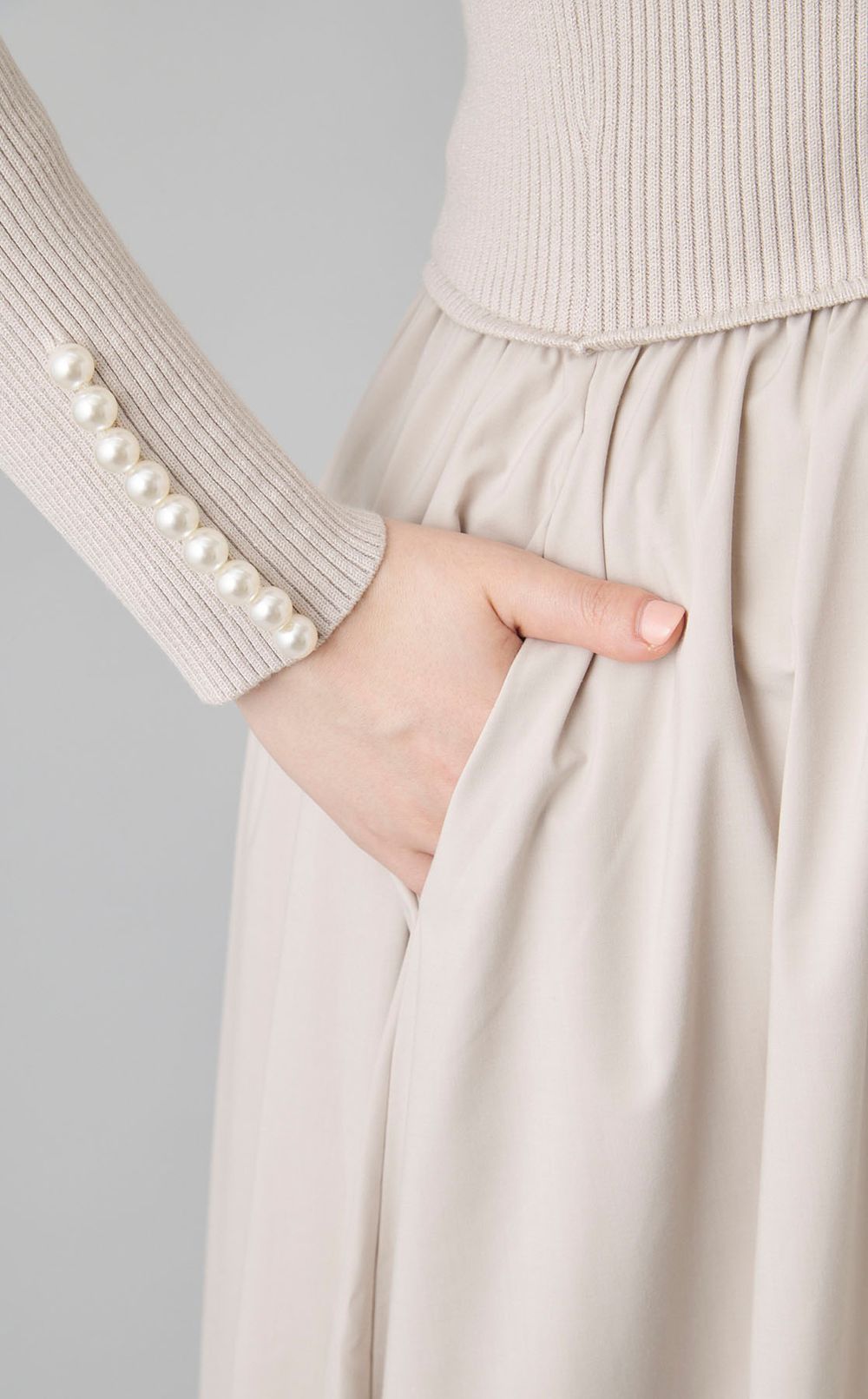 カーラパールフレアワンピース