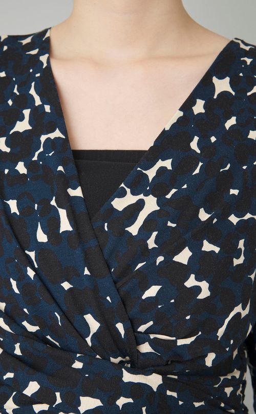 Elaineプリントカシュクールワンピース