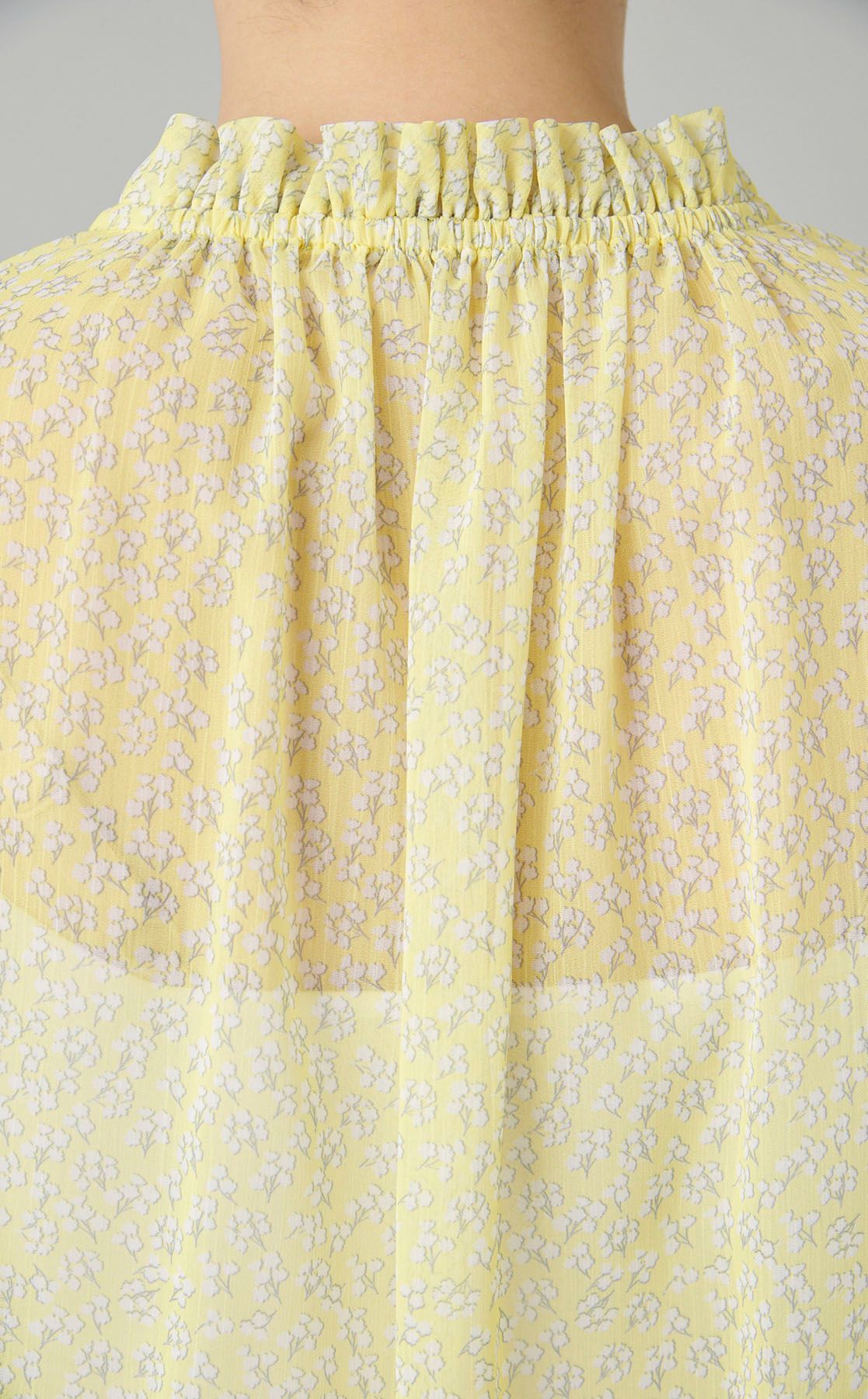 25SS セオリーリュクス　ミニフラワーギャザーブラウス Theory luxe｜ミニフラワーギャザーネックブラウス