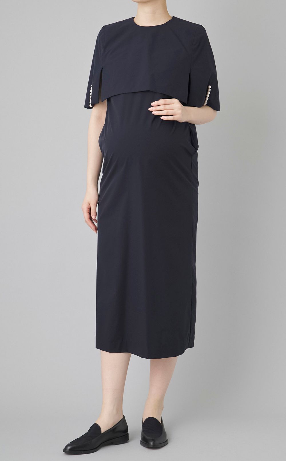 2WAYパールケープ付ワンピース