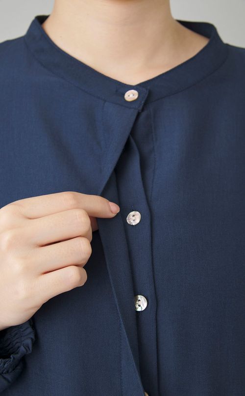 ウエスト切替ギャザーワンピース