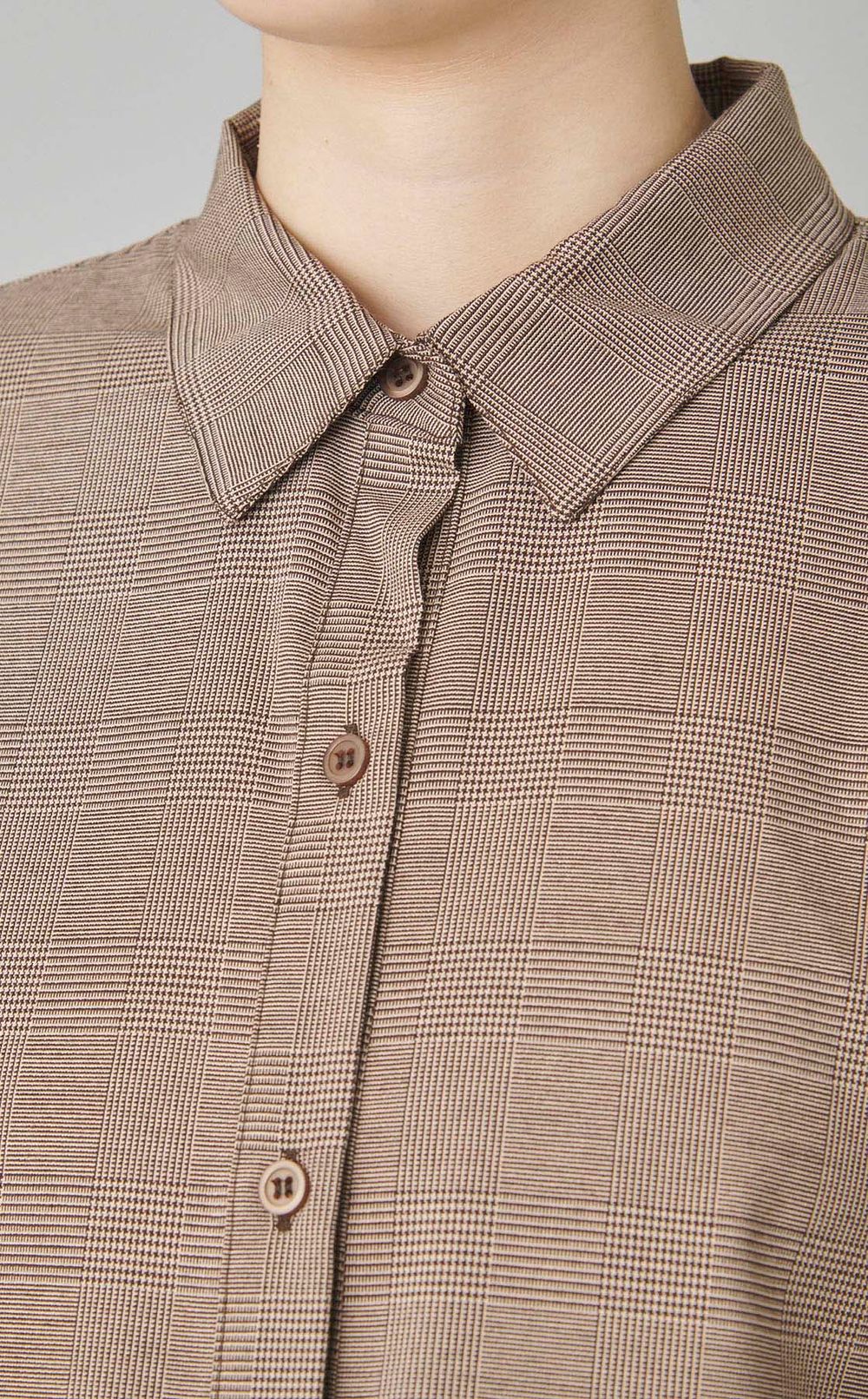 プリーツシャツワンピース