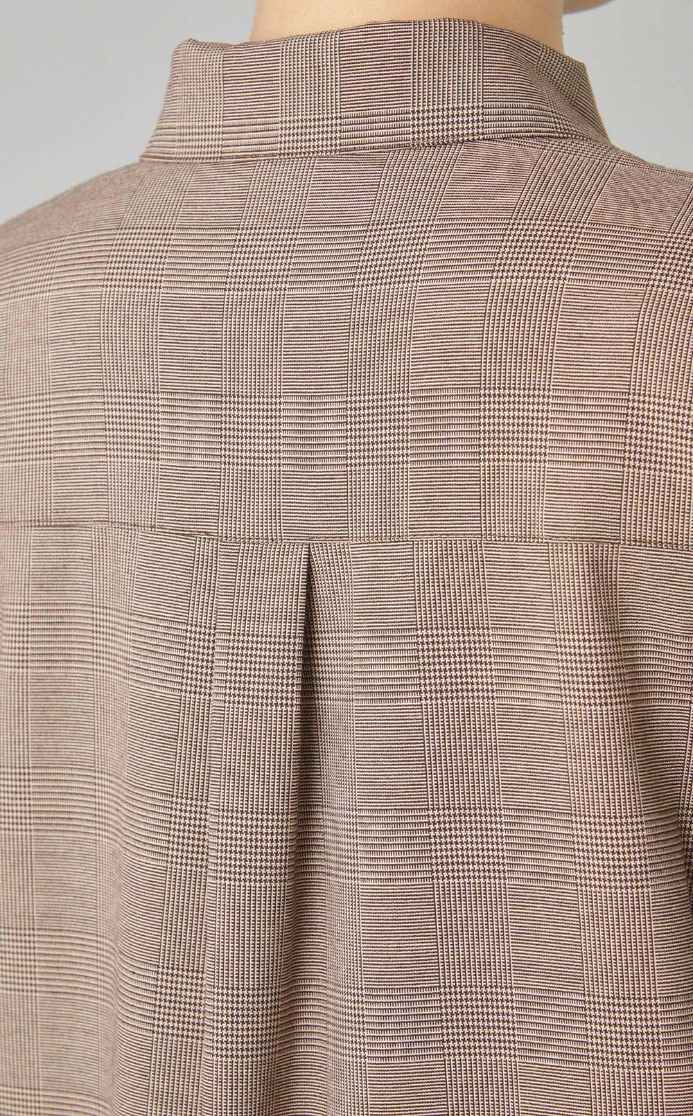 プリーツシャツワンピース