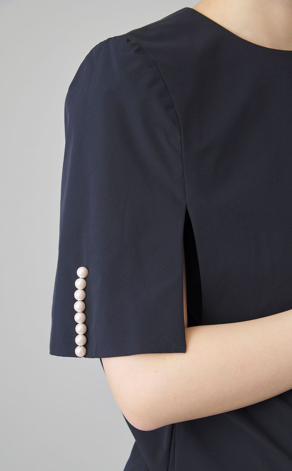 2WAYパールケープ付ワンピース