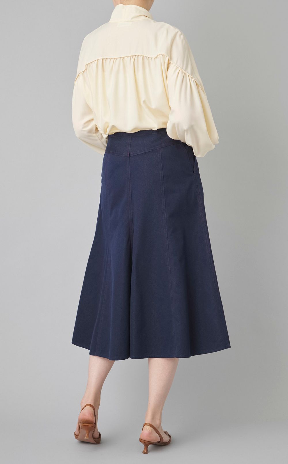 アーム切替ボウタイブラウス