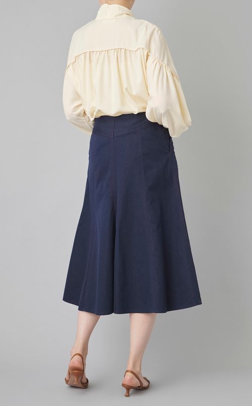 アーム切替ボウタイブラウス