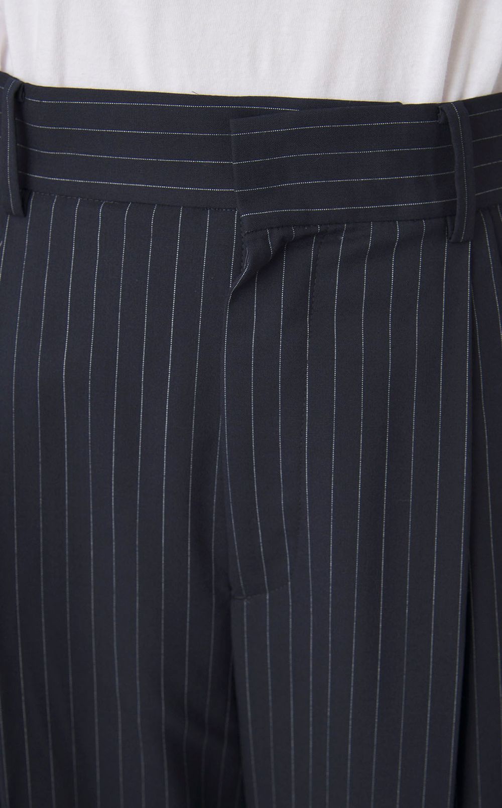 ローウェストストライプワイドパンツ