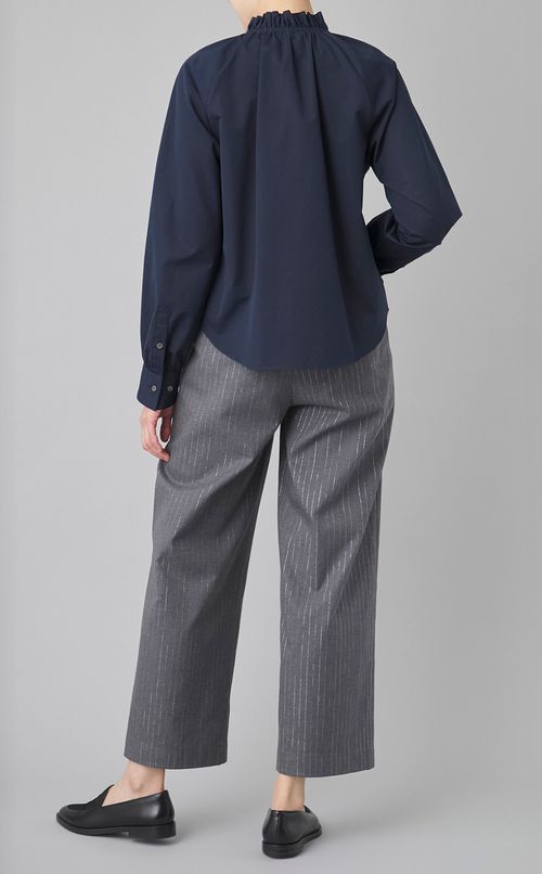 ポプリンギャザーカラーシャツ