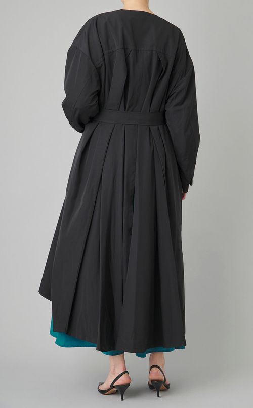 ノーカラーヨークオーバーコート