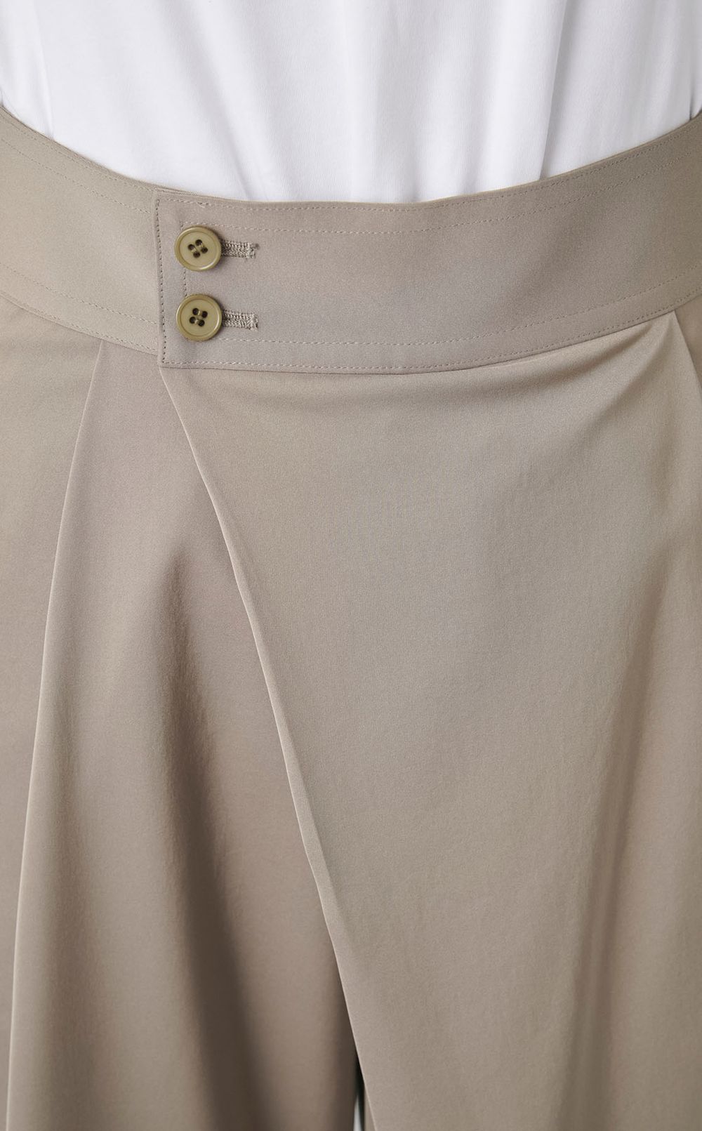 サテンラップワイドパンツ