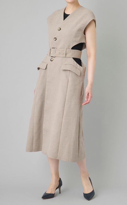 サークルカッティングロングジレ