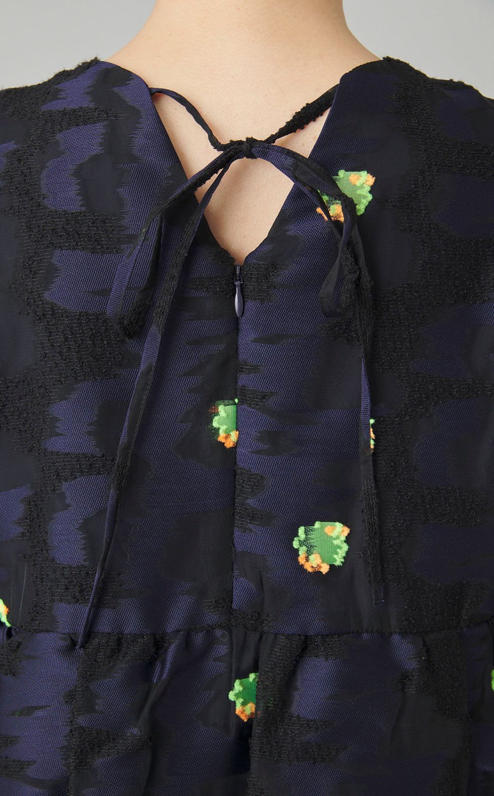 コーラルジャガードブラウス