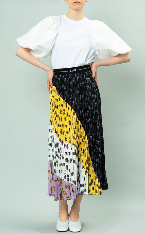 ブドウ柄イージープリーツスカート