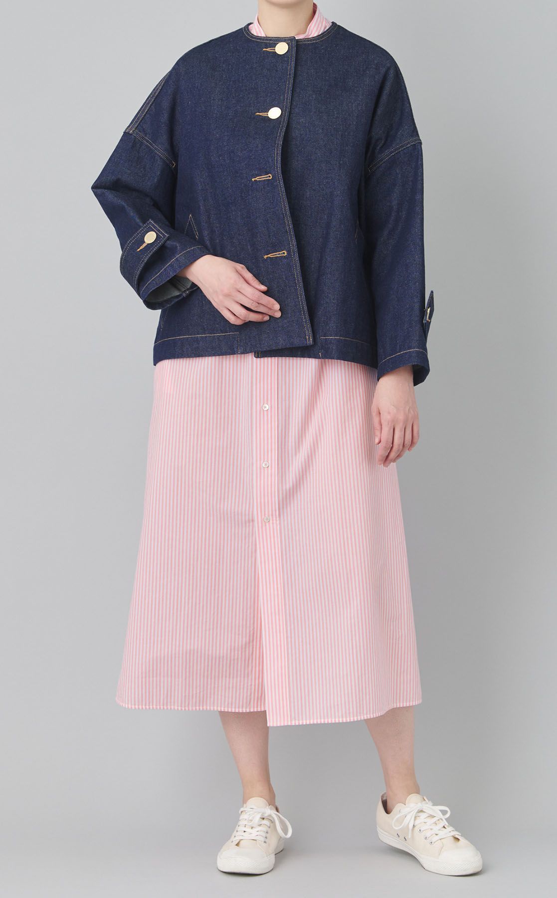 Traditional Weatherwear｜デニムノーカラージャケット
