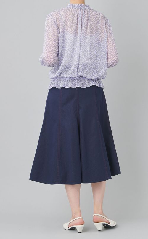 ミニフラワーギャザーブラウス