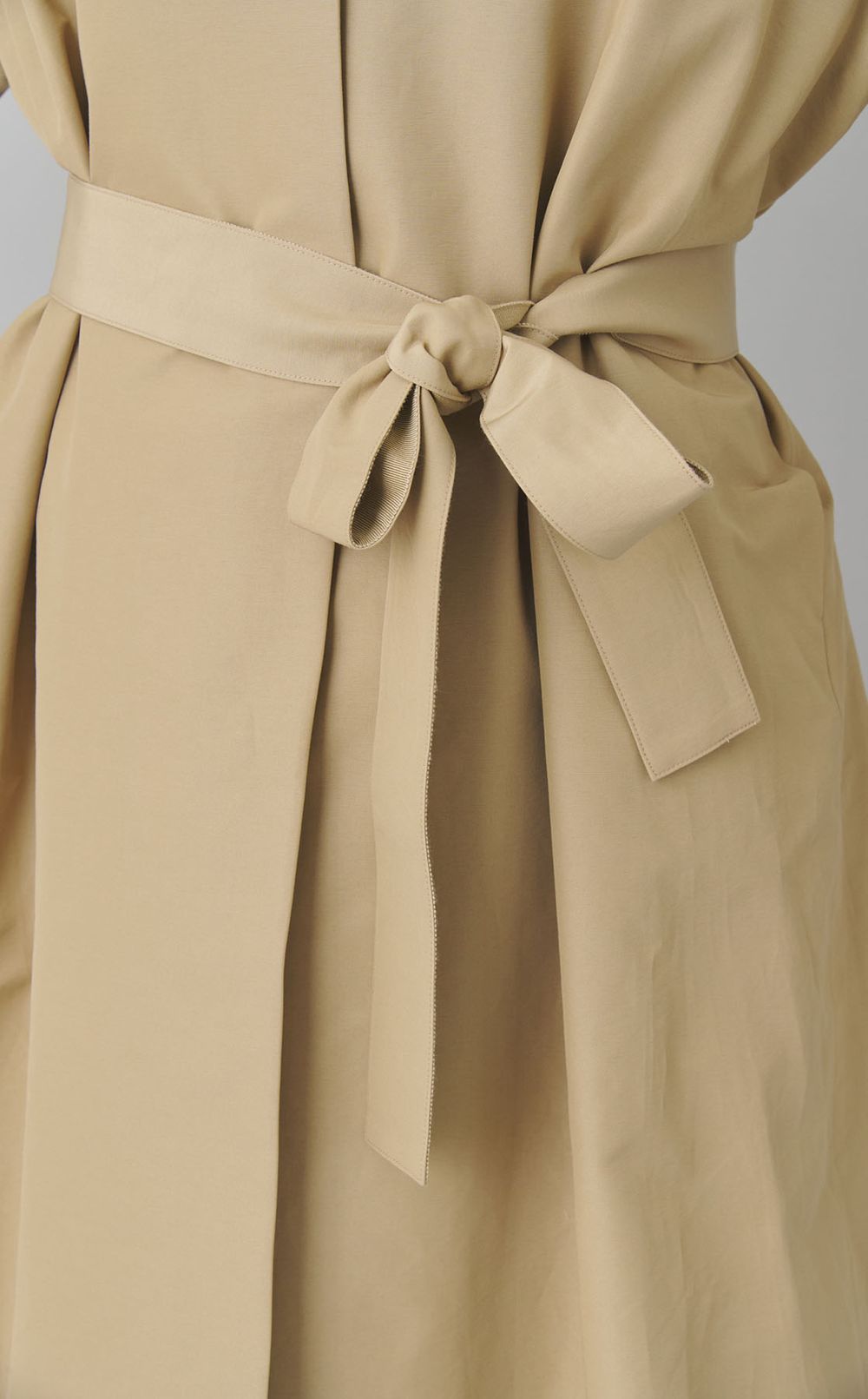 ナイロンコットンノーカラーコート