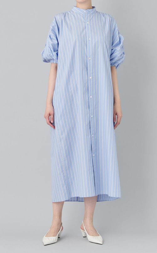 タックギャザースリーブワンピース