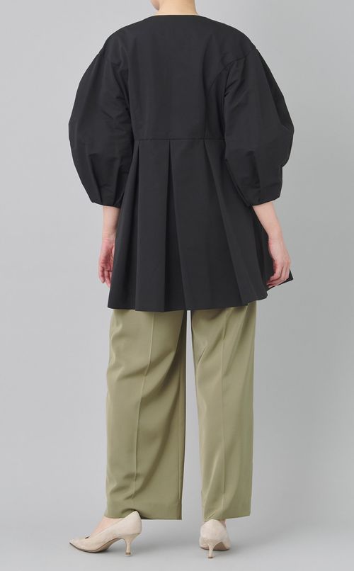 ナイロンコットンフレアジャケットコート