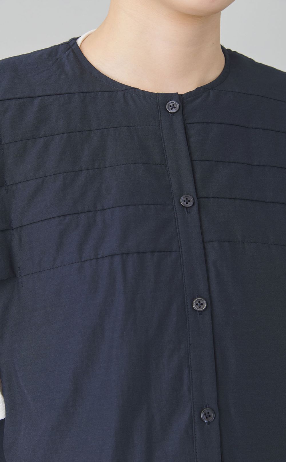 プリーツスリーブジレワンピース