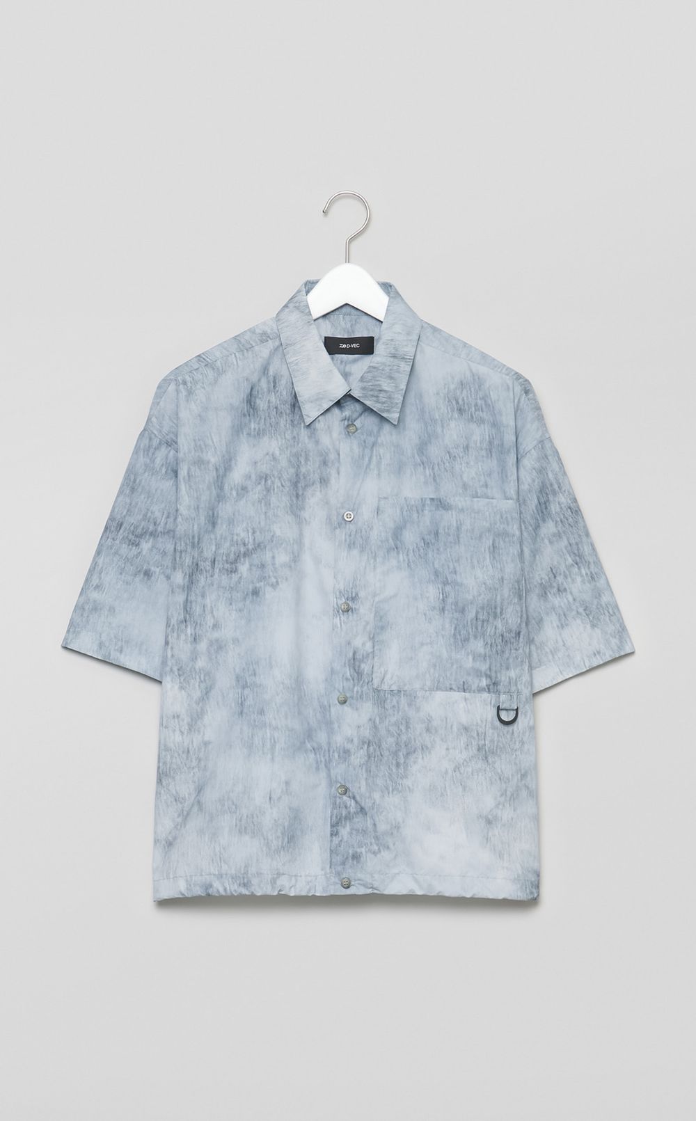 プリントタフタショートスリーブシャツ