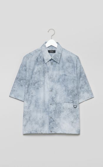 プリントタフタショートスリーブシャツ