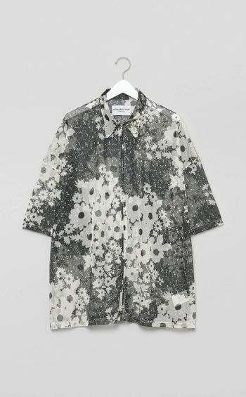 フローラルジップメッシュポロ