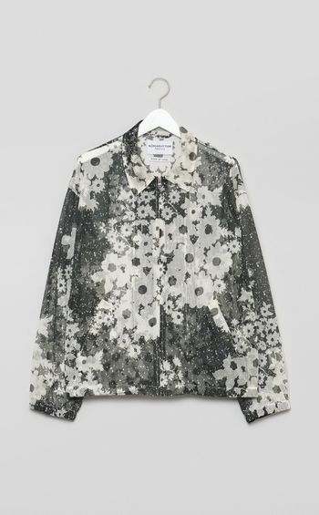 フローラルジップメッシュブルゾン