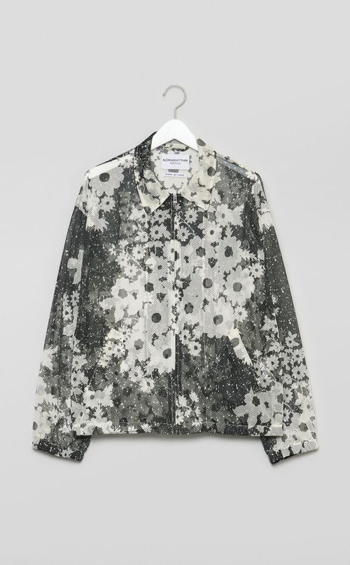 フローラルジップメッシュブルゾン