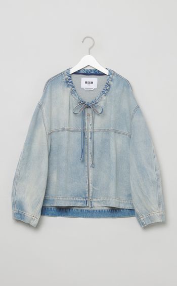 リボンデニムジャケット