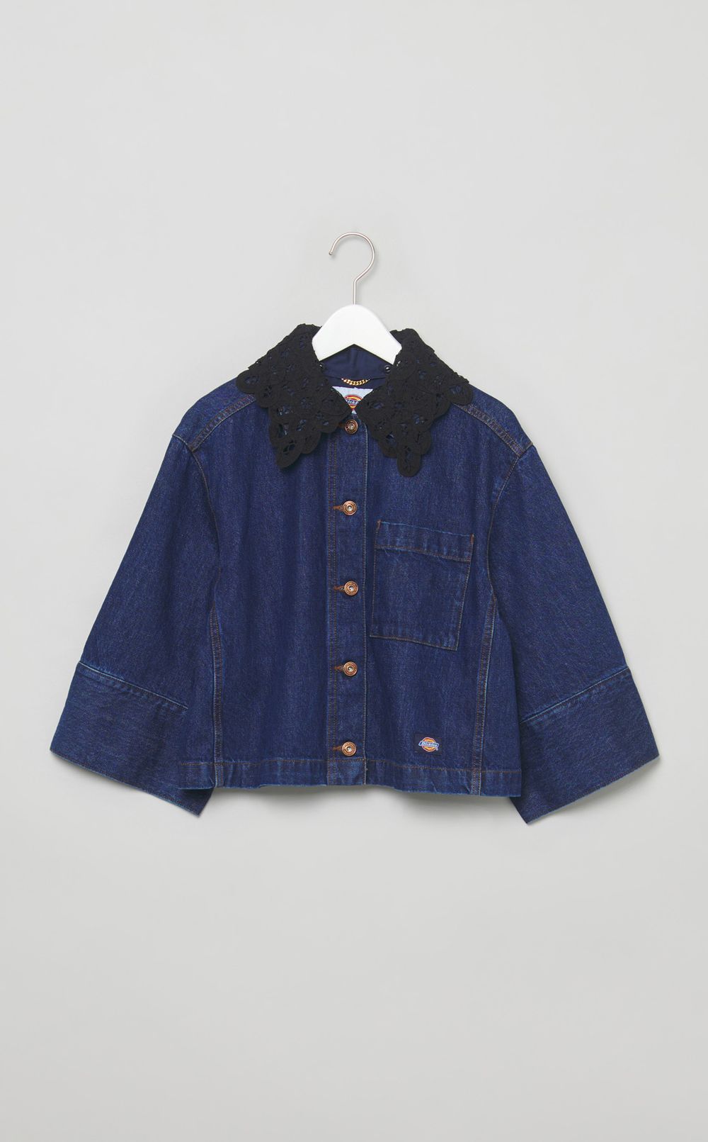 2wayレースカラーデニムジャケット