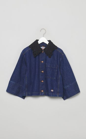 2wayレースカラーデニムジャケット